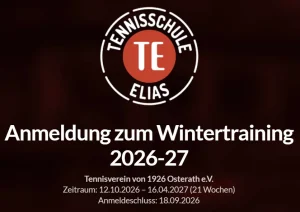 Anmeldung zum Wintertraining 2026/27